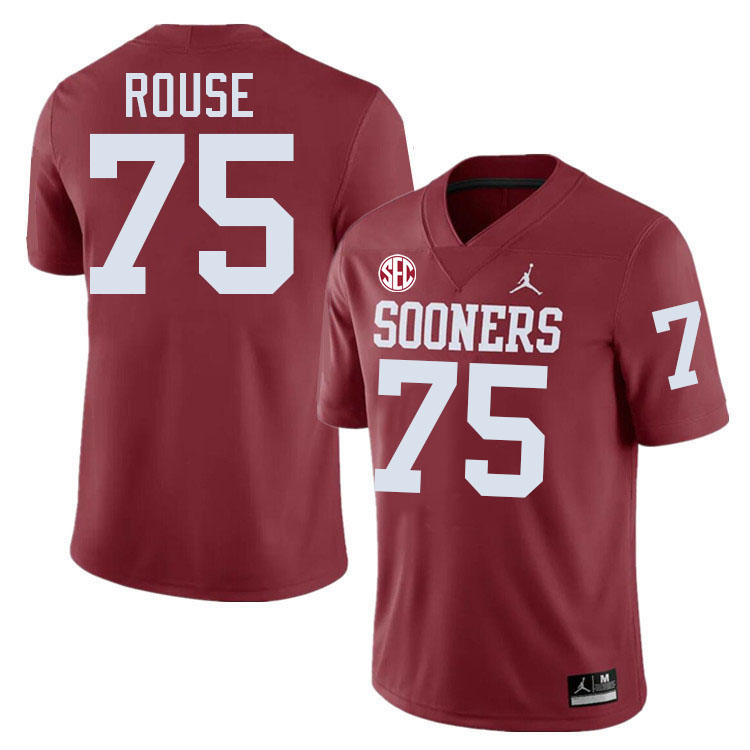 Oklahoma Sooners #75 Walter Rouse College Football Jerseys,Uniforms-Crimson